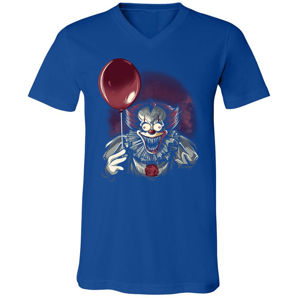 Unisex V-Neck T-Shirt - WVKPBBPE - True Royal - 4