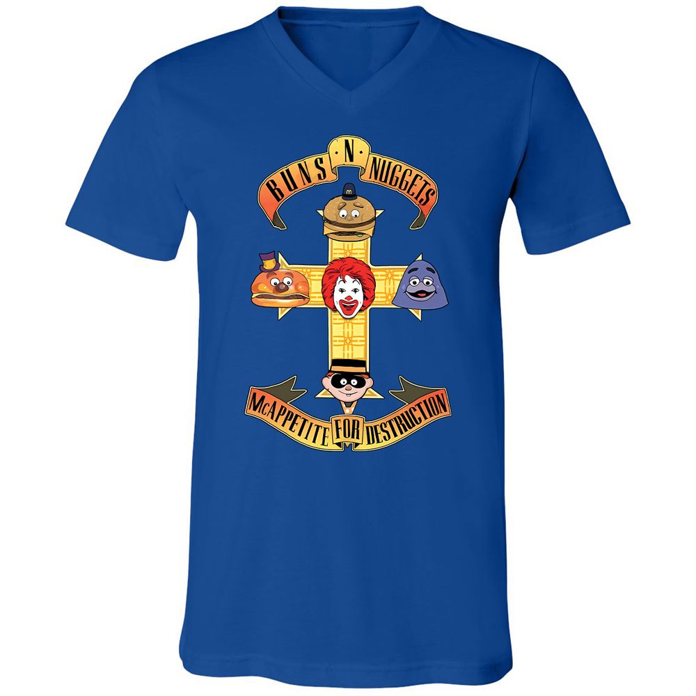 Unisex V-Neck T-Shirt - V2AB6LV9 - True Royal - 4