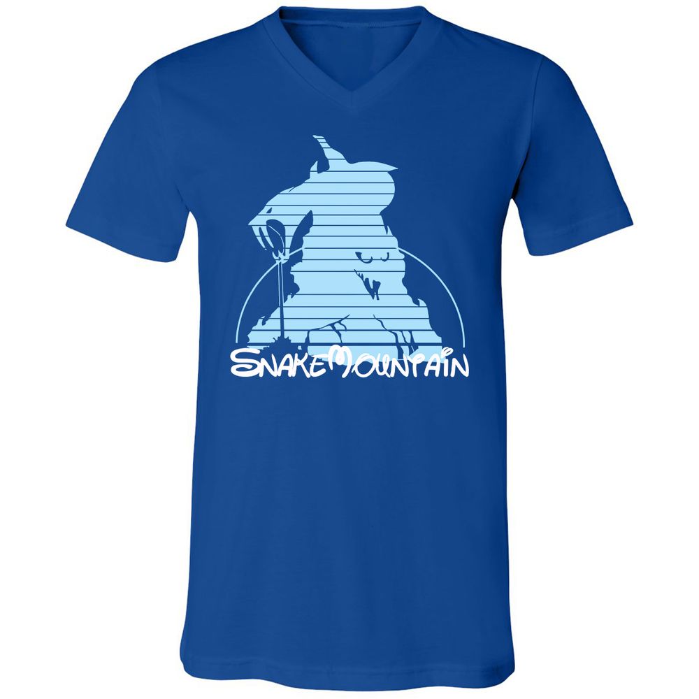 Unisex V-Neck T-Shirt - 6XKA2UXM - True Royal - 4