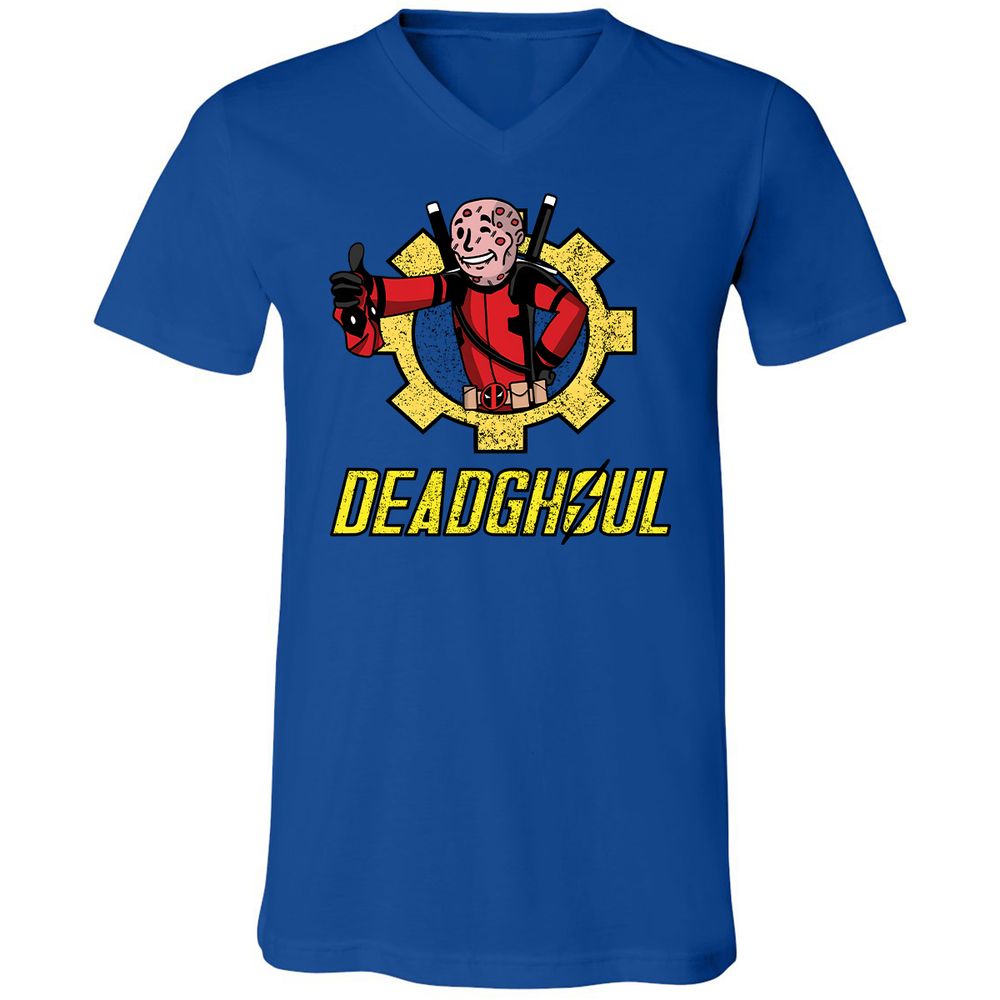 Unisex V-Neck T-Shirt - QWP3K85C - True Royal - 4