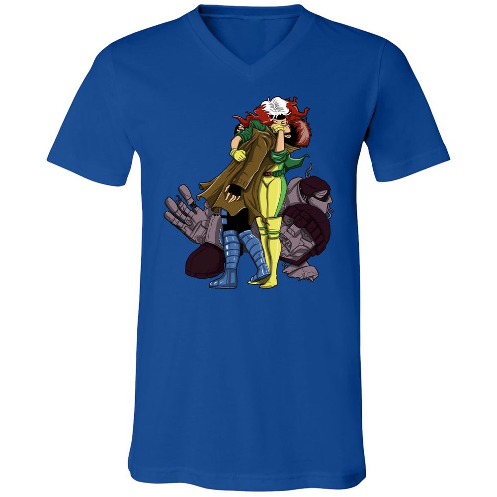 Unisex V-Neck T-Shirt - EYWFP9R9 - True Royal - 4