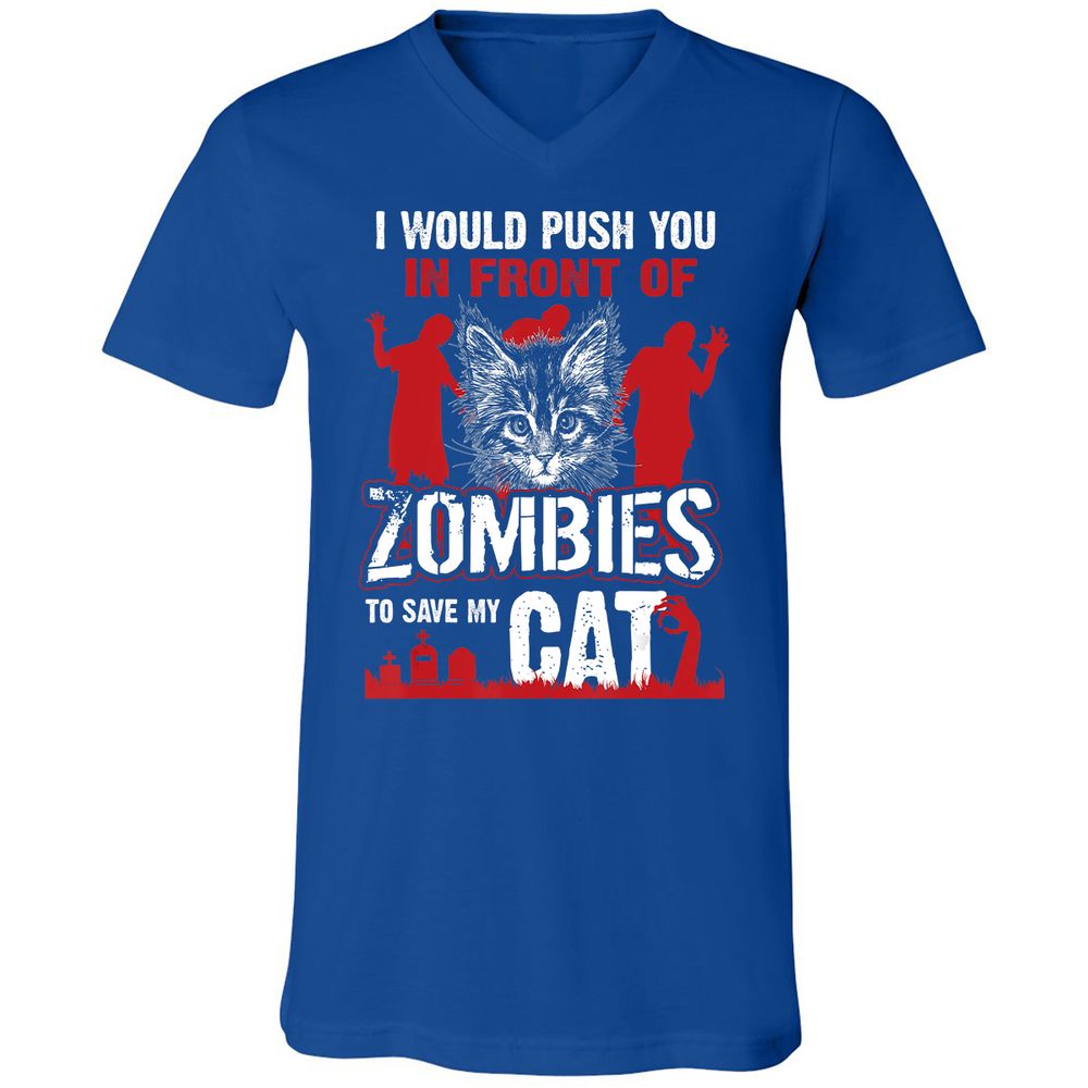 Unisex V-Neck T-Shirt - 77QDTDUV - True Royal - 4