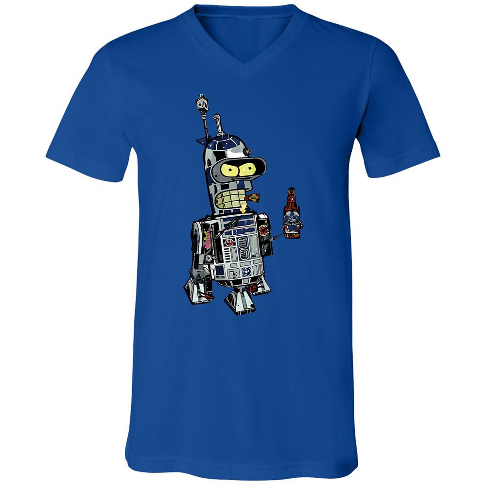 Unisex V-Neck T-Shirt - EUEP8PE4 - True Royal - 4