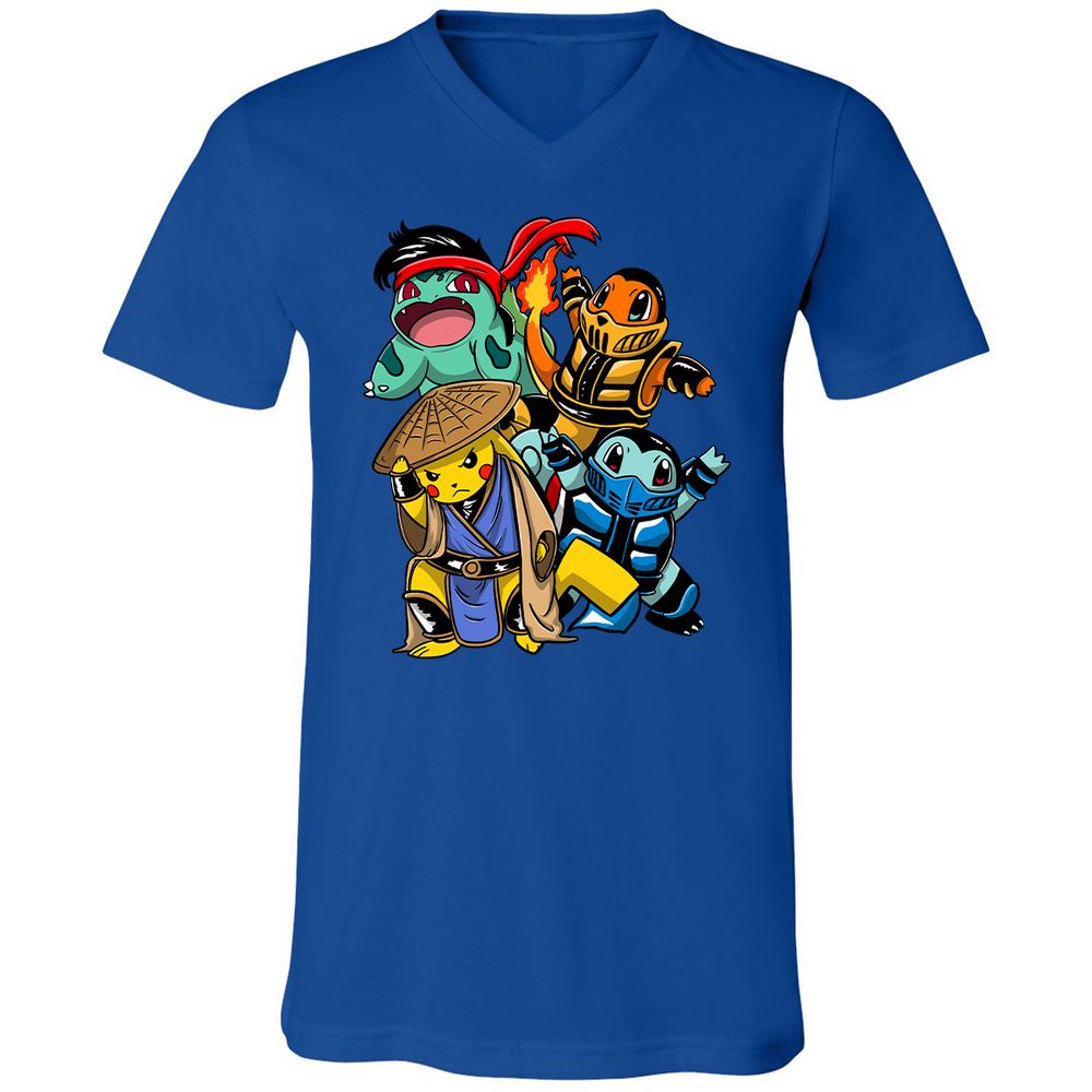 Unisex V-Neck T-Shirt - G2HCQS2F - True Royal - 4