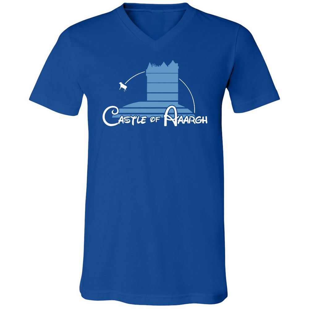 Unisex V-Neck T-Shirt - ZQBYMV76 - True Royal - 4