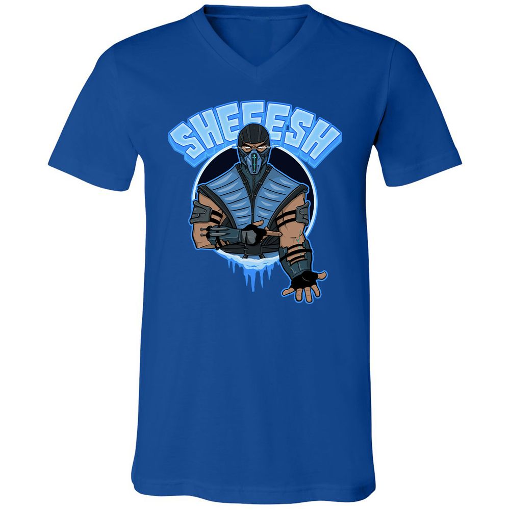 Unisex V-Neck T-Shirt - 6R4MV69P - True Royal - 4