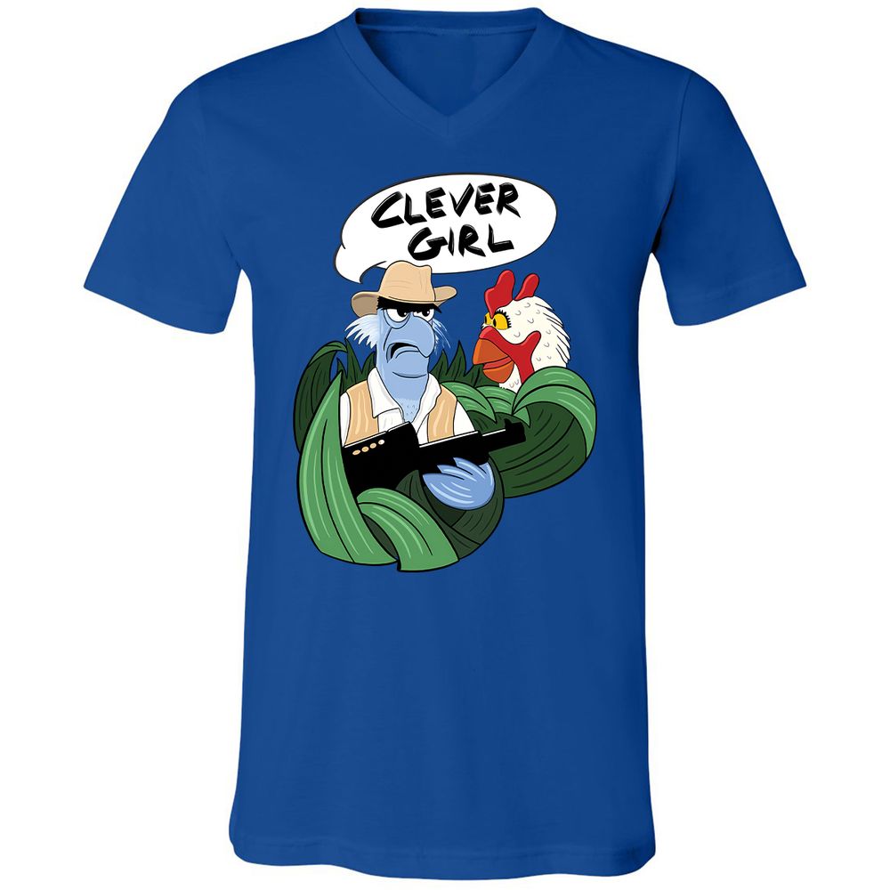 Unisex V-Neck T-Shirt - ZTP5KQZD - True Royal - 4