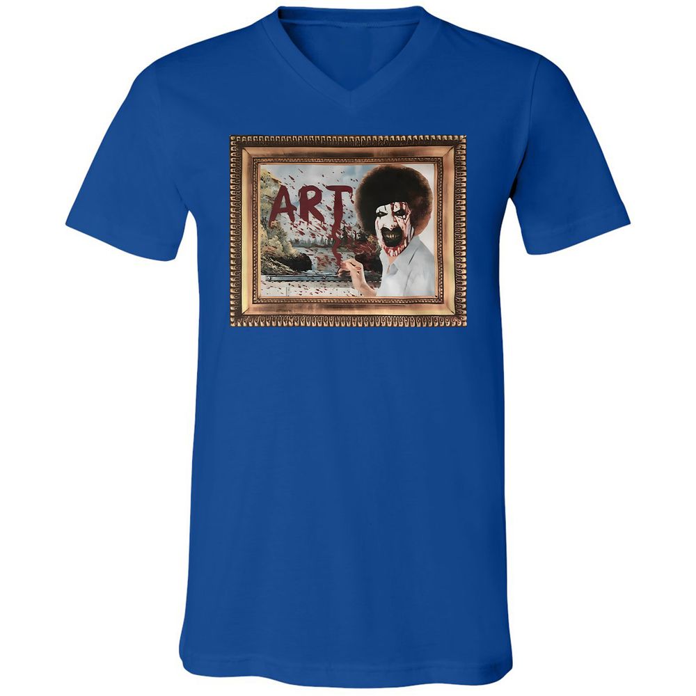 Unisex V-Neck T-Shirt - BWV4E9M1 - True Royal - 4