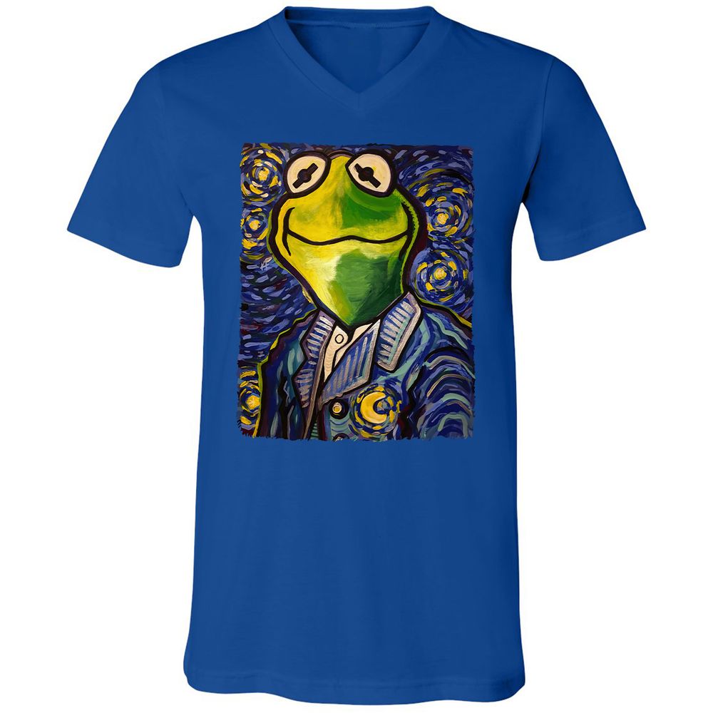 Unisex V-Neck T-Shirt - 6FKS3H8N - True Royal - 4