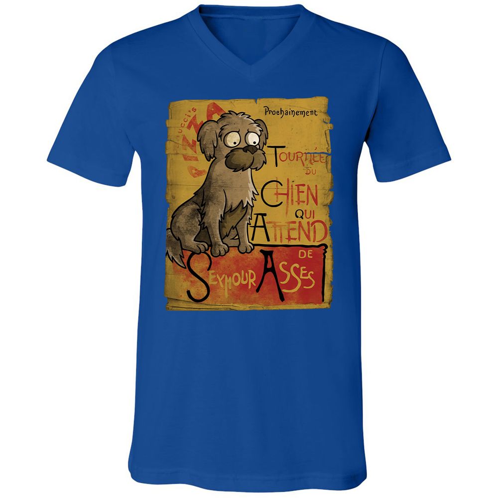 Unisex V-Neck T-Shirt - YT6HGPJB - True Royal - 4