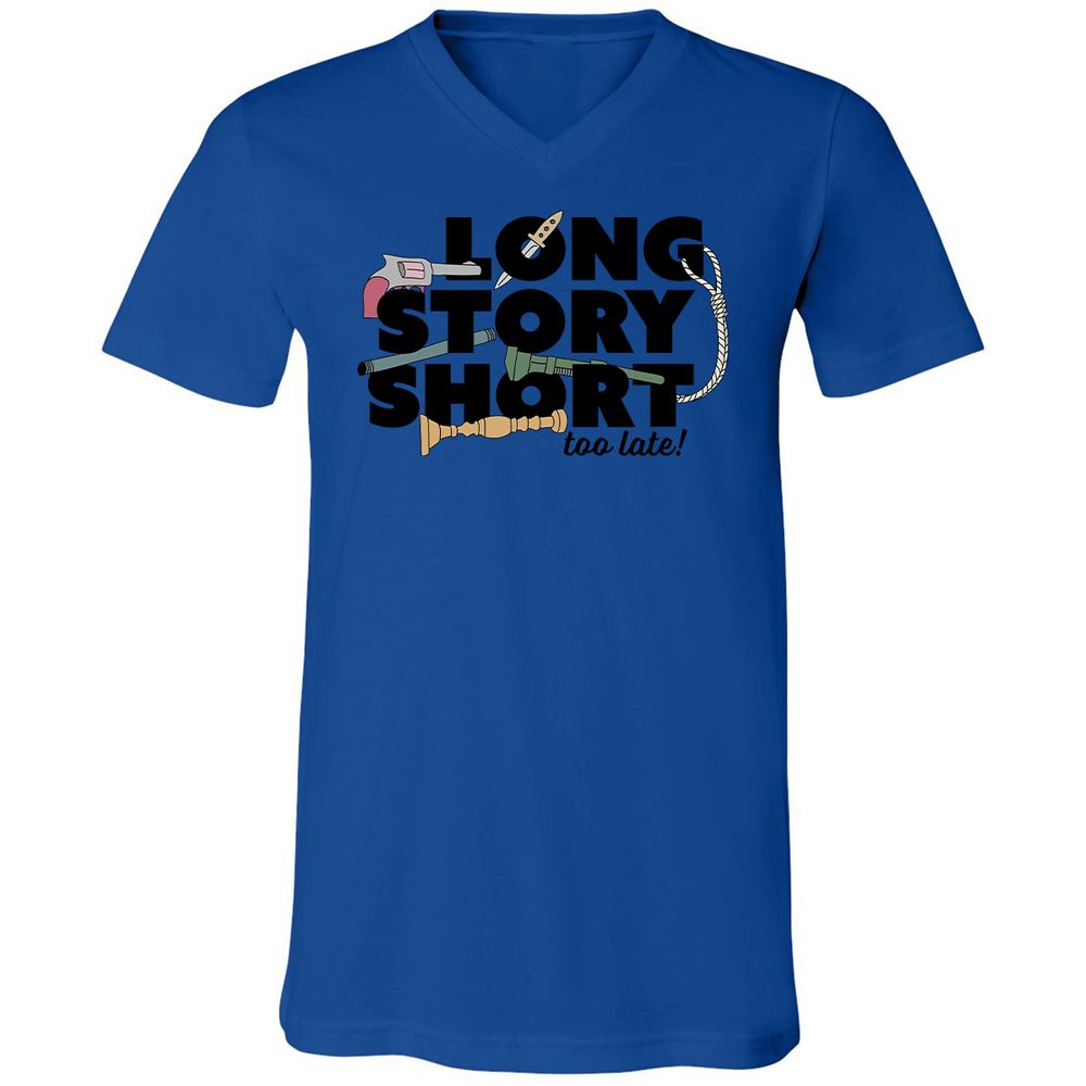 Unisex V-Neck T-Shirt - 11D8ZMA8 - True Royal - 4
