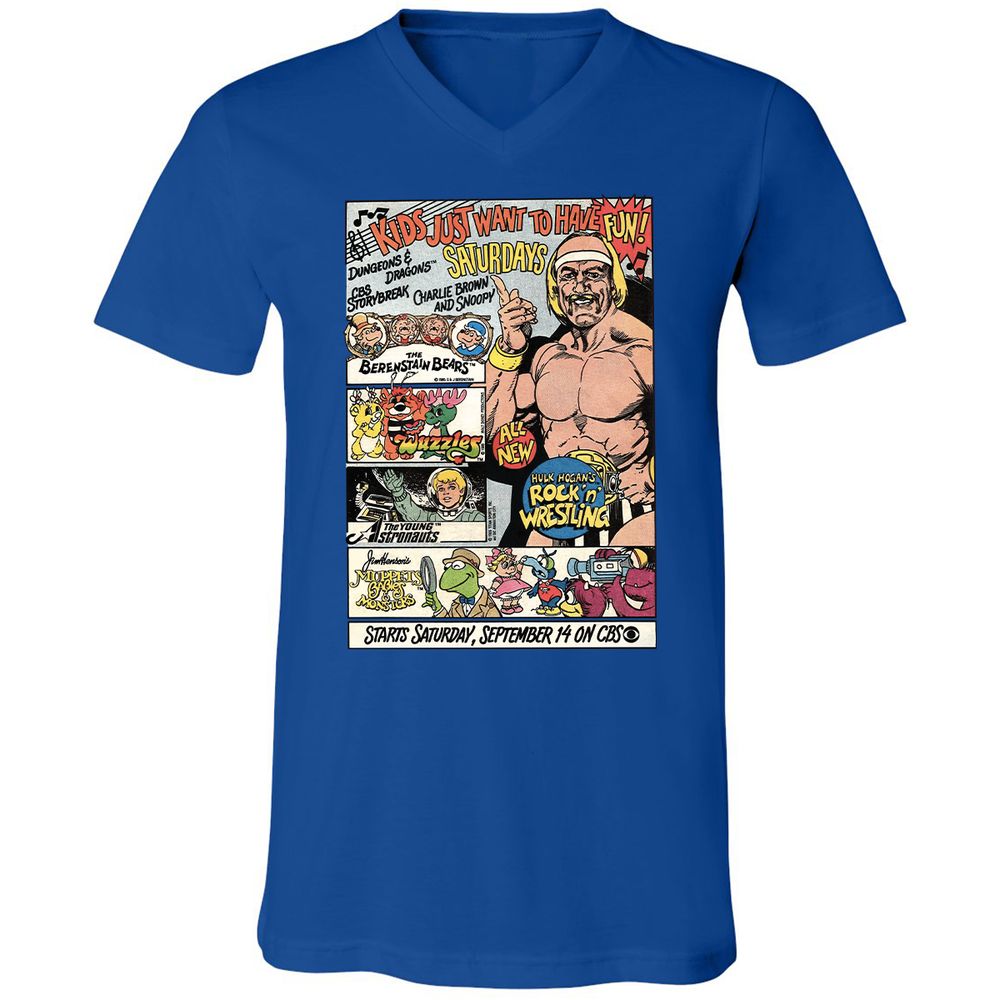 Unisex V-Neck T-Shirt - GLBKZBC8 - True Royal - 4
