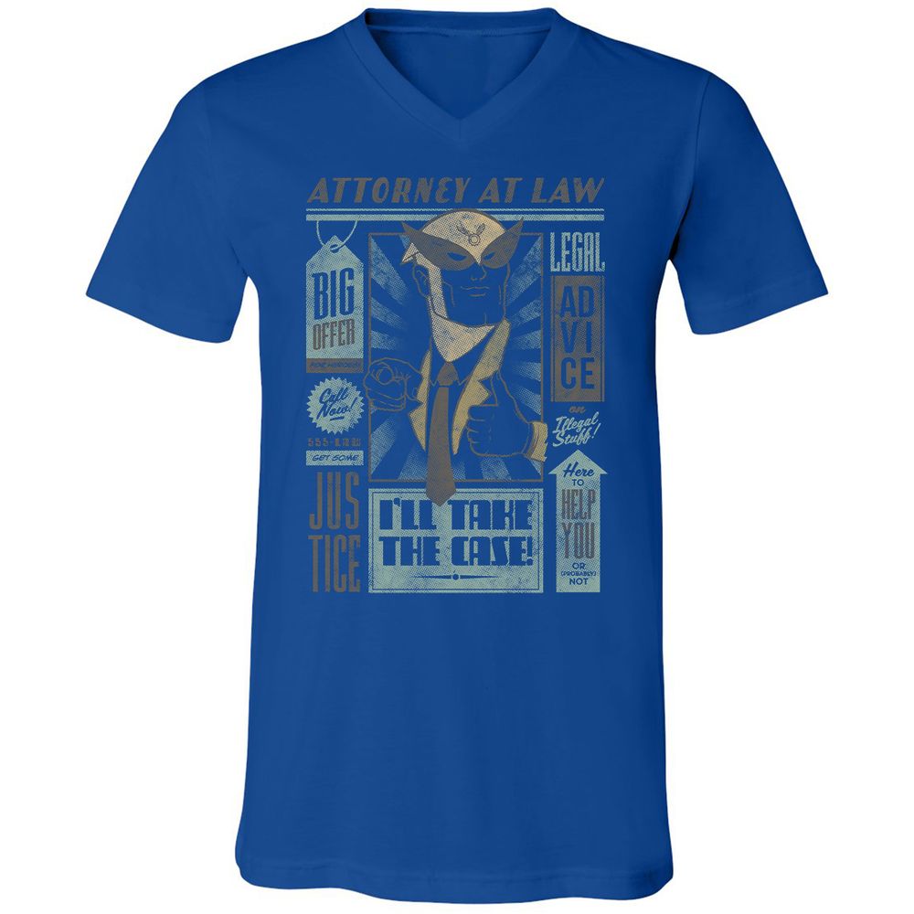 Unisex V-Neck T-Shirt - 7T4FBEZ7 - True Royal - 4
