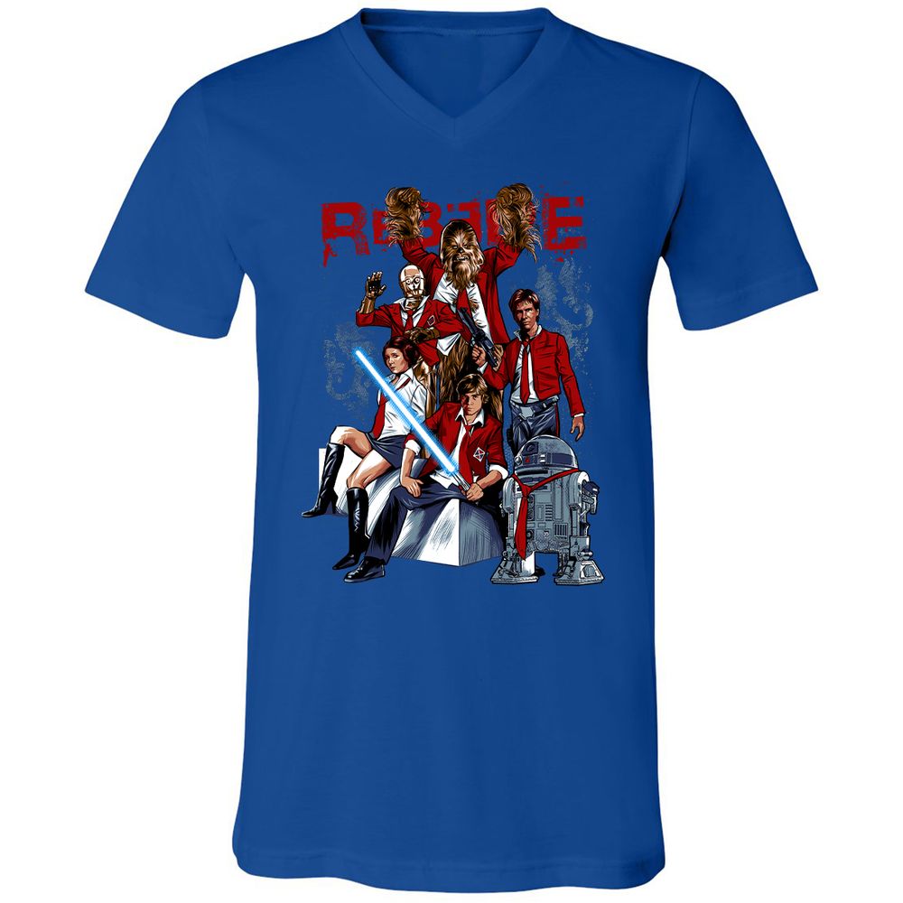 Unisex V-Neck T-Shirt - 45E5A412 - True Royal - 4