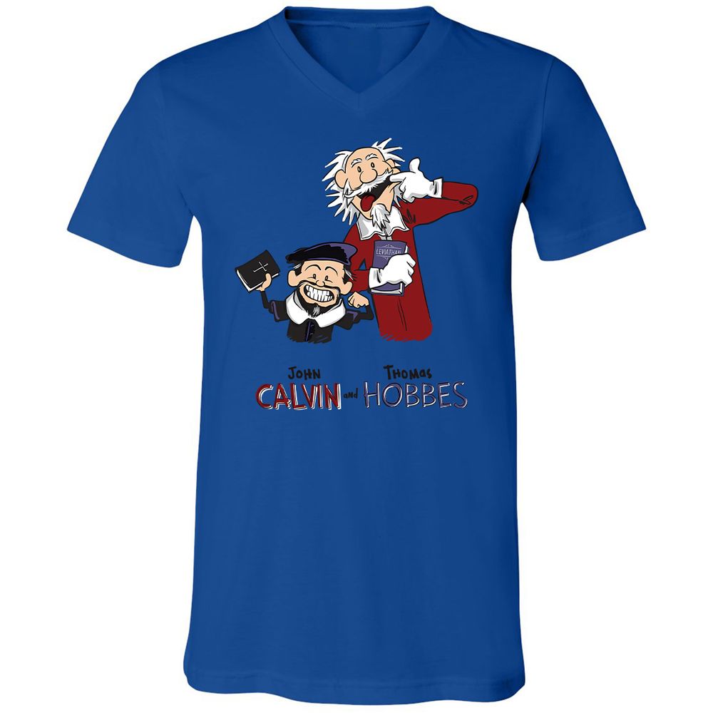 Unisex V-Neck T-Shirt - Y1376KL6 - True Royal - 4