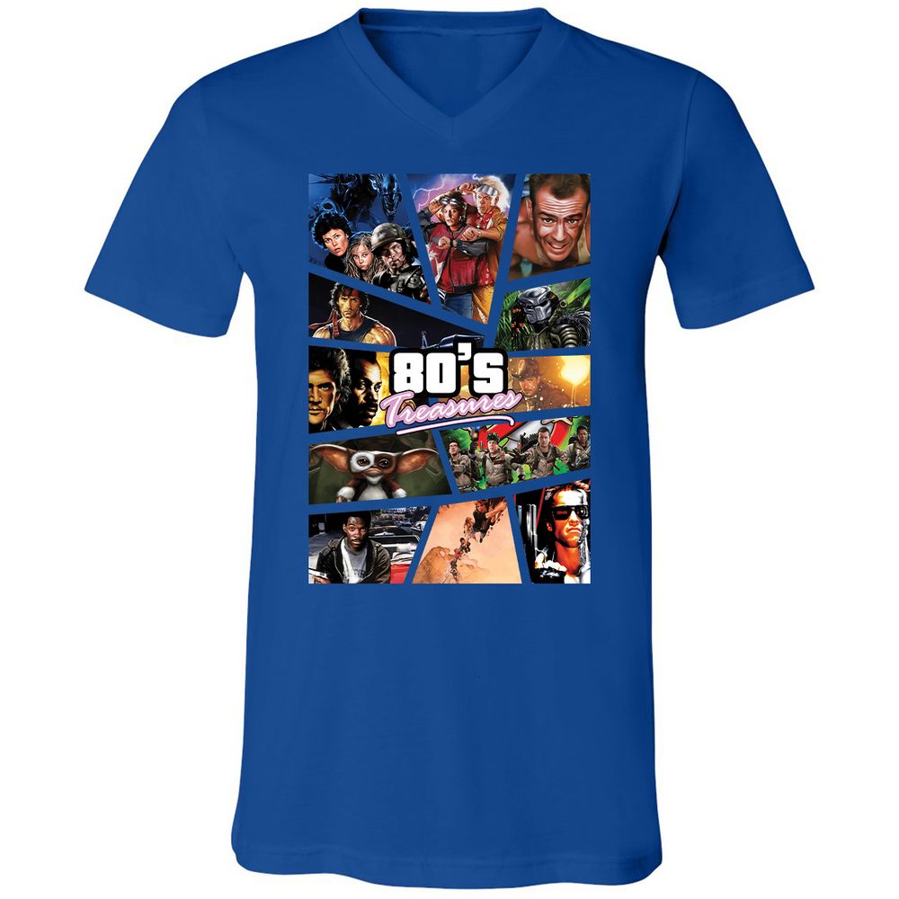 Unisex V-Neck T-Shirt - WQKB9N55 - True Royal - 4