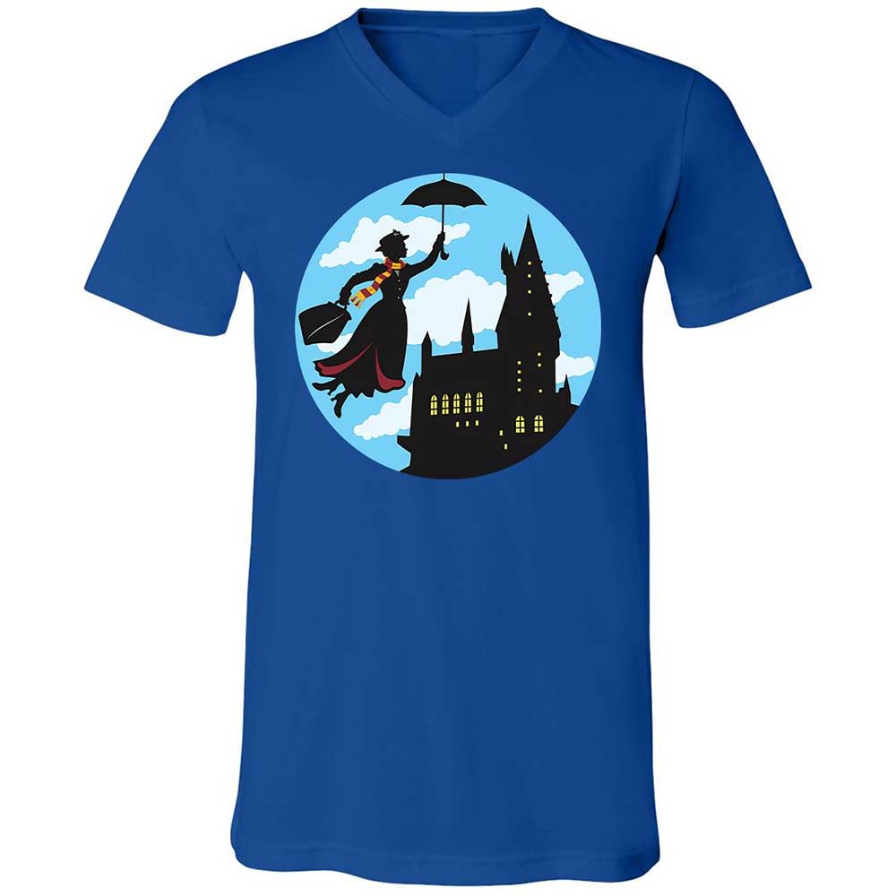 Unisex V-Neck T-Shirt - PAEVQAQF - True Royal - 4