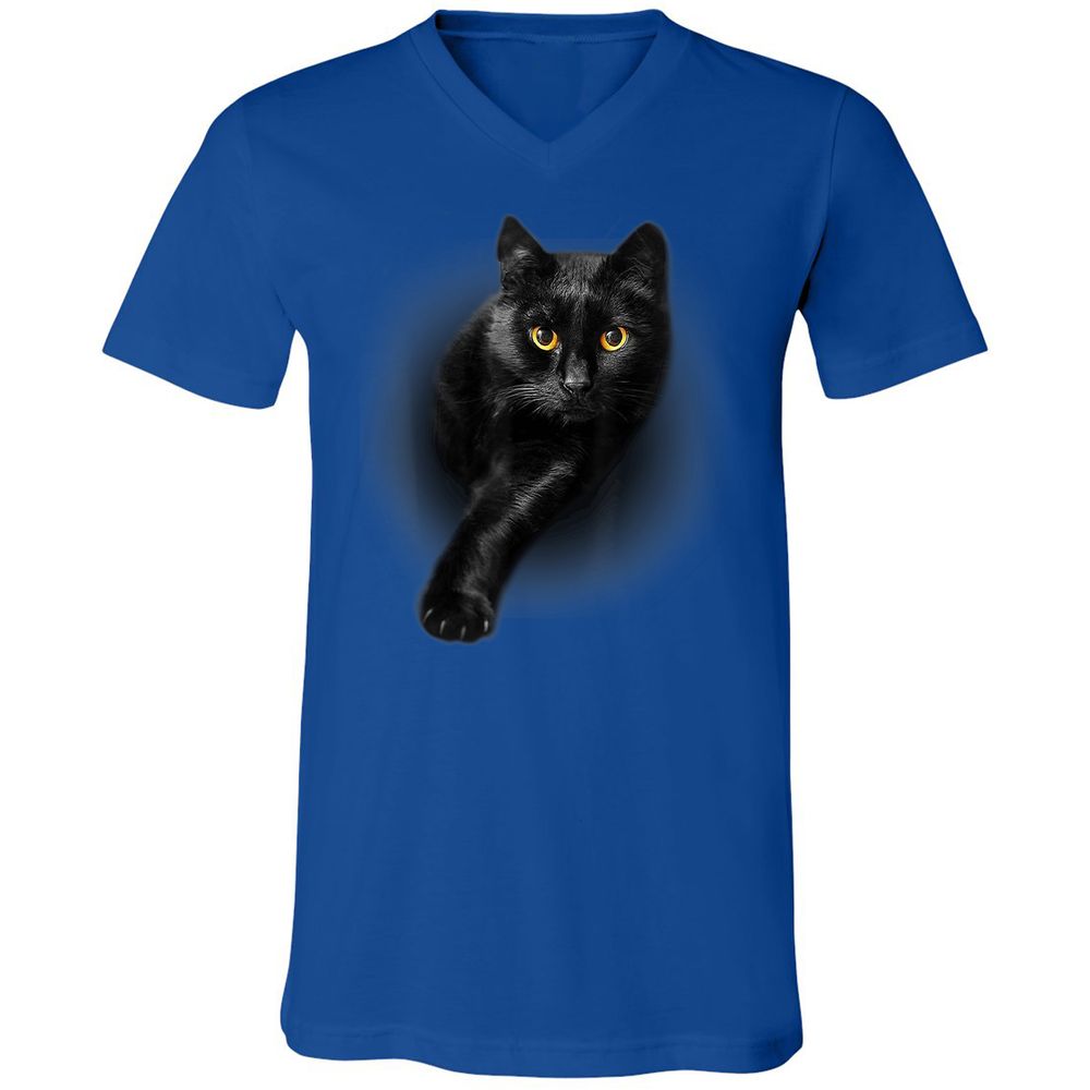 Unisex V-Neck T-Shirt - ZDC7R5Z2 - True Royal - 4