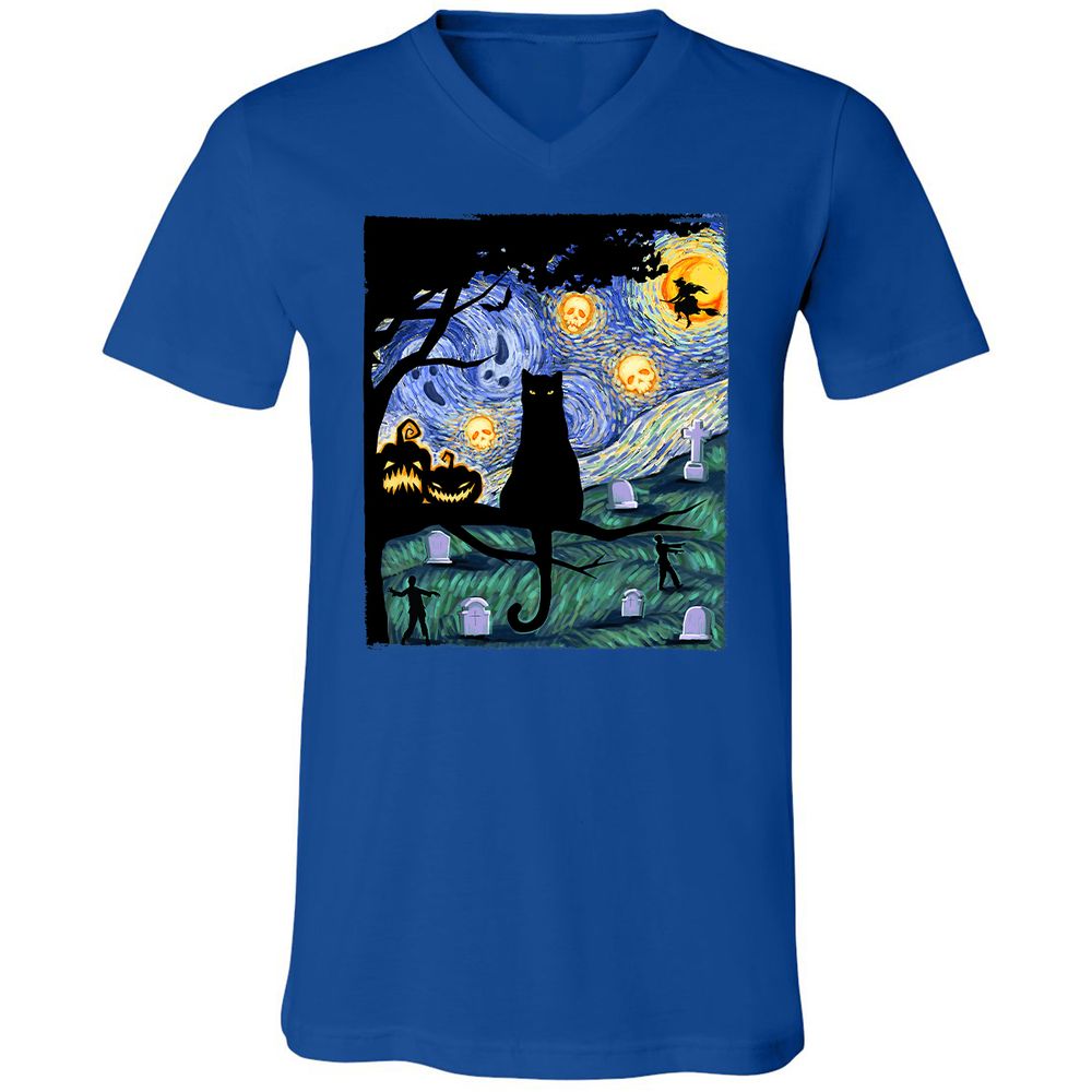 Unisex V-Neck T-Shirt - MFG2B8LN - True Royal - 4