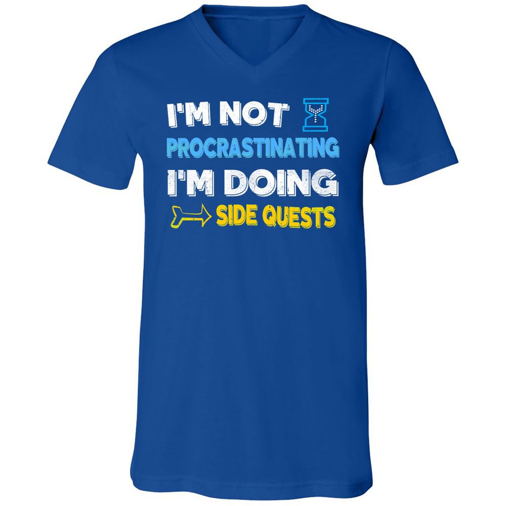 Unisex V-Neck T-Shirt - 7M3E573W - True Royal - 4