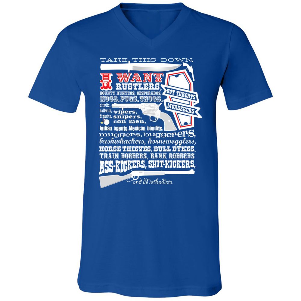 Unisex V-Neck T-Shirt - Y86TS87P - True Royal - 4