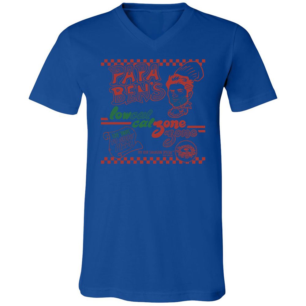 Unisex V-Neck T-Shirt - XF9QK8H6 - True Royal - 4