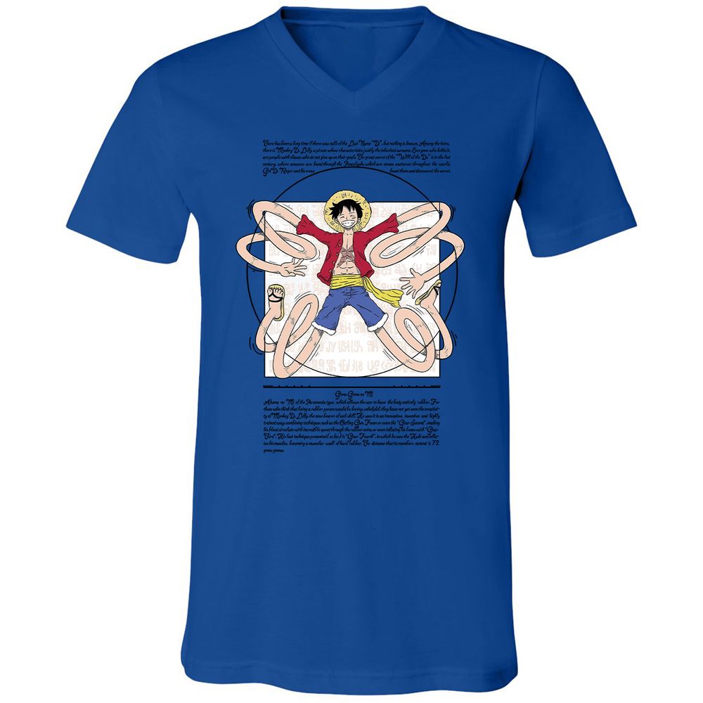 Unisex V-Neck T-Shirt - 29GF38BW - True Royal - 4