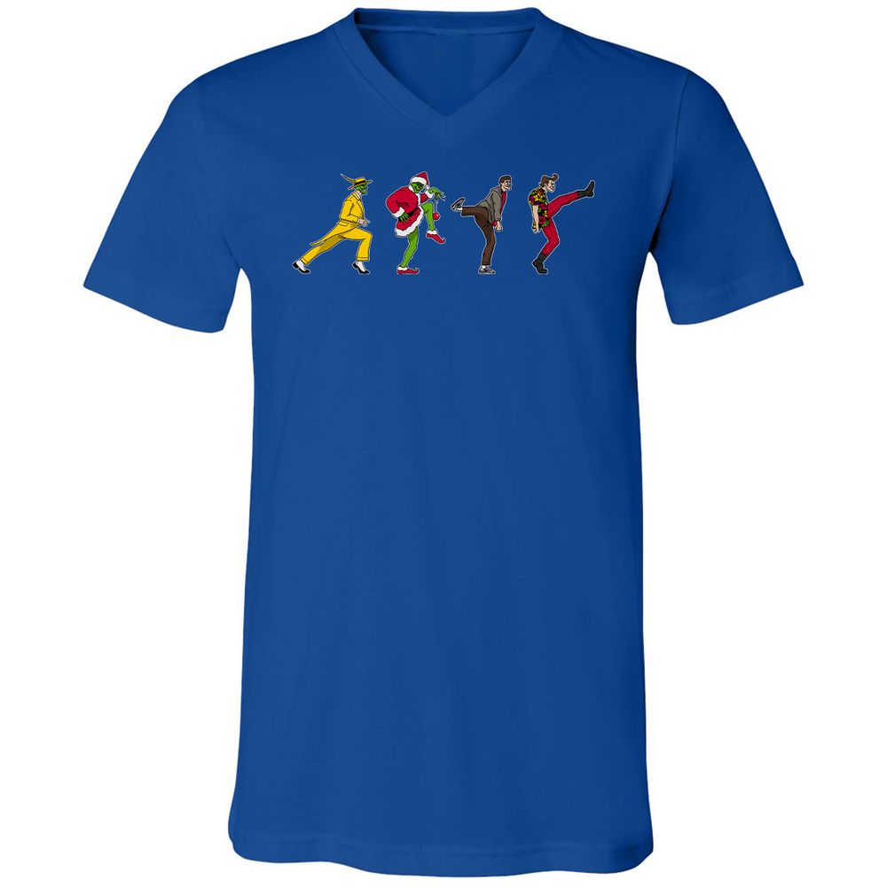 Unisex V-Neck T-Shirt - 8WZADCNJ - True Royal - 4