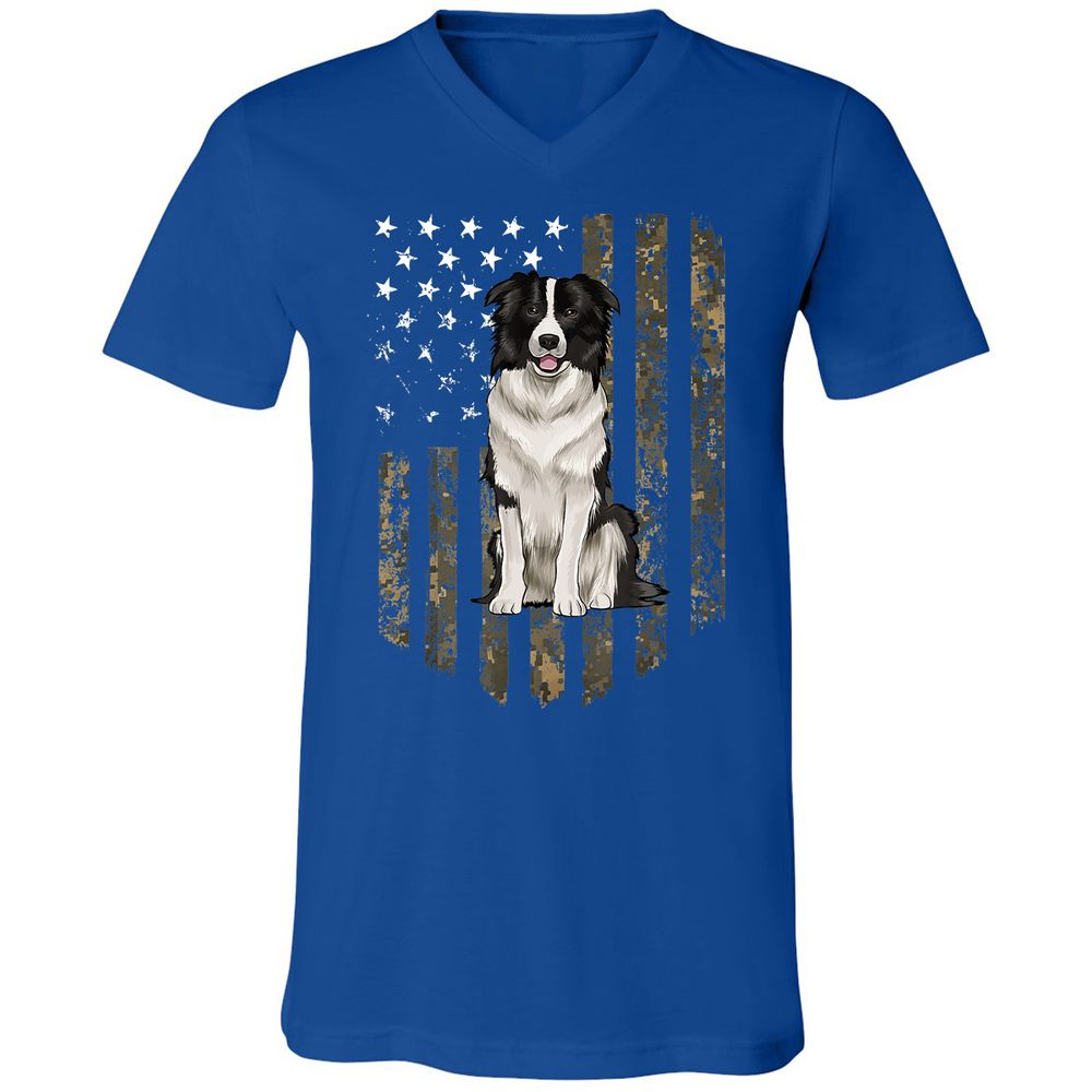 Unisex V-Neck T-Shirt - CMHFVAAW - True Royal - 4