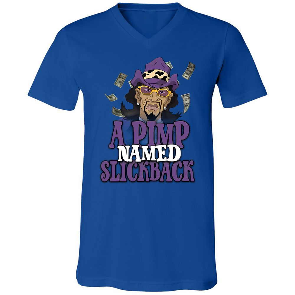 Unisex V-Neck T-Shirt - N6GZW5F2 - True Royal - 4