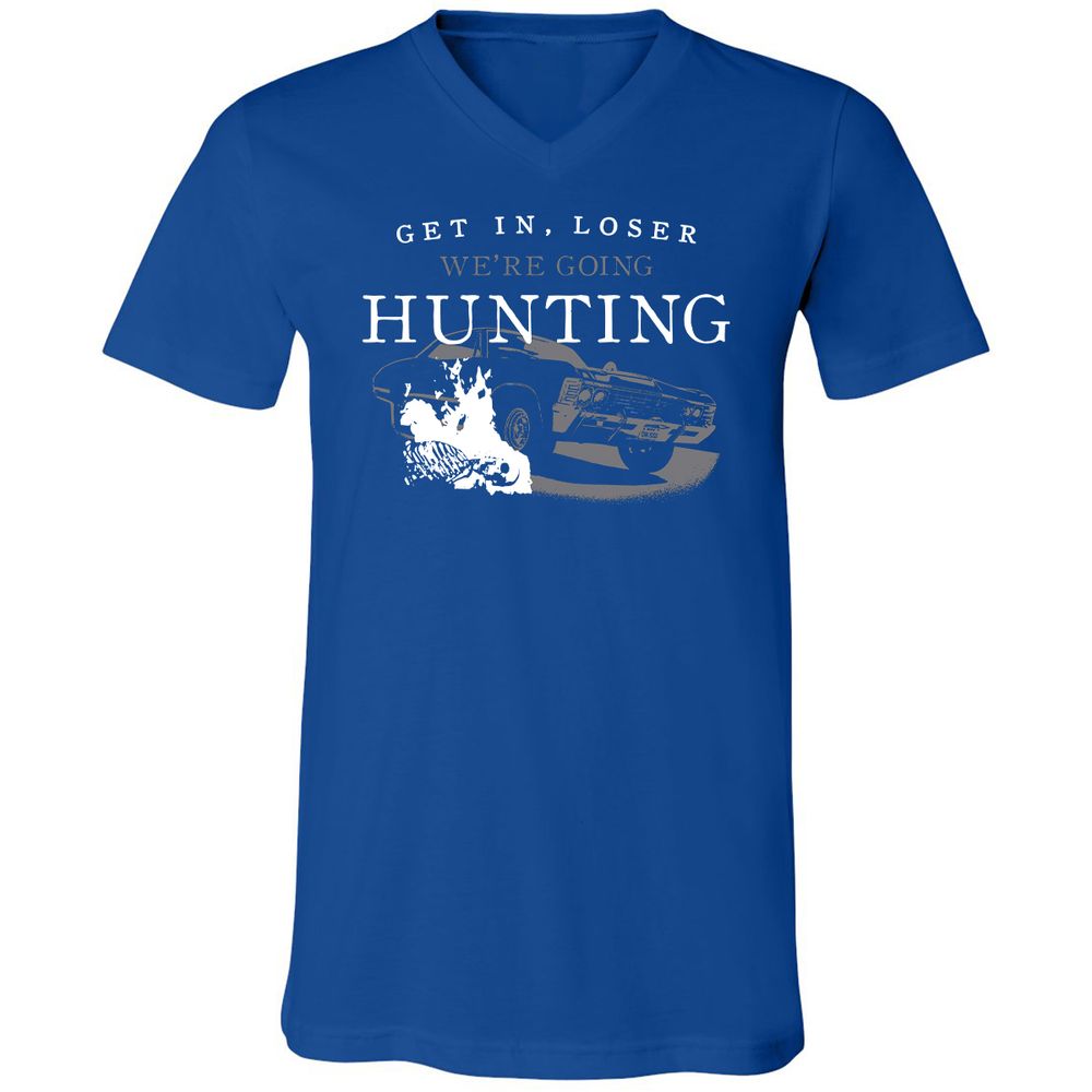 Unisex V-Neck T-Shirt - ZN4M87M7 - True Royal - 4