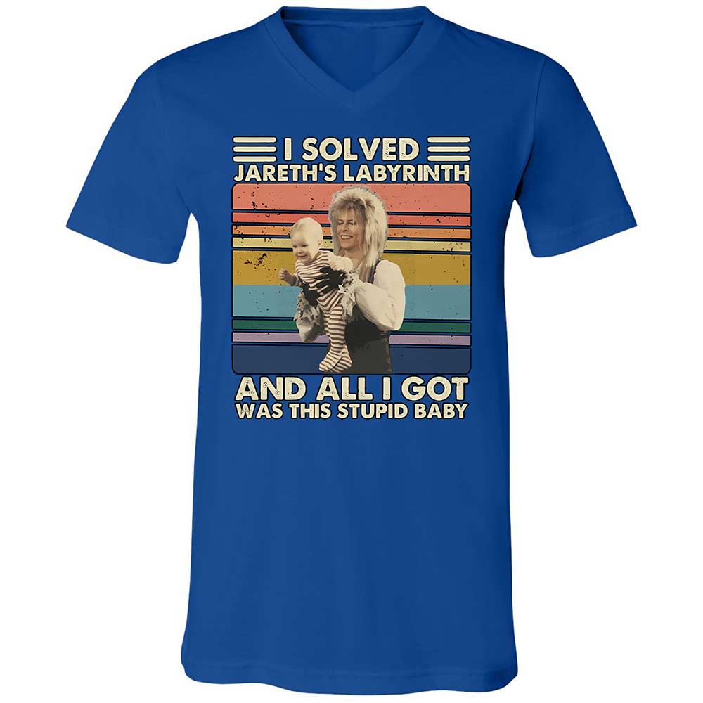Unisex V-Neck T-Shirt - BZP1K3J1 - True Royal - 4