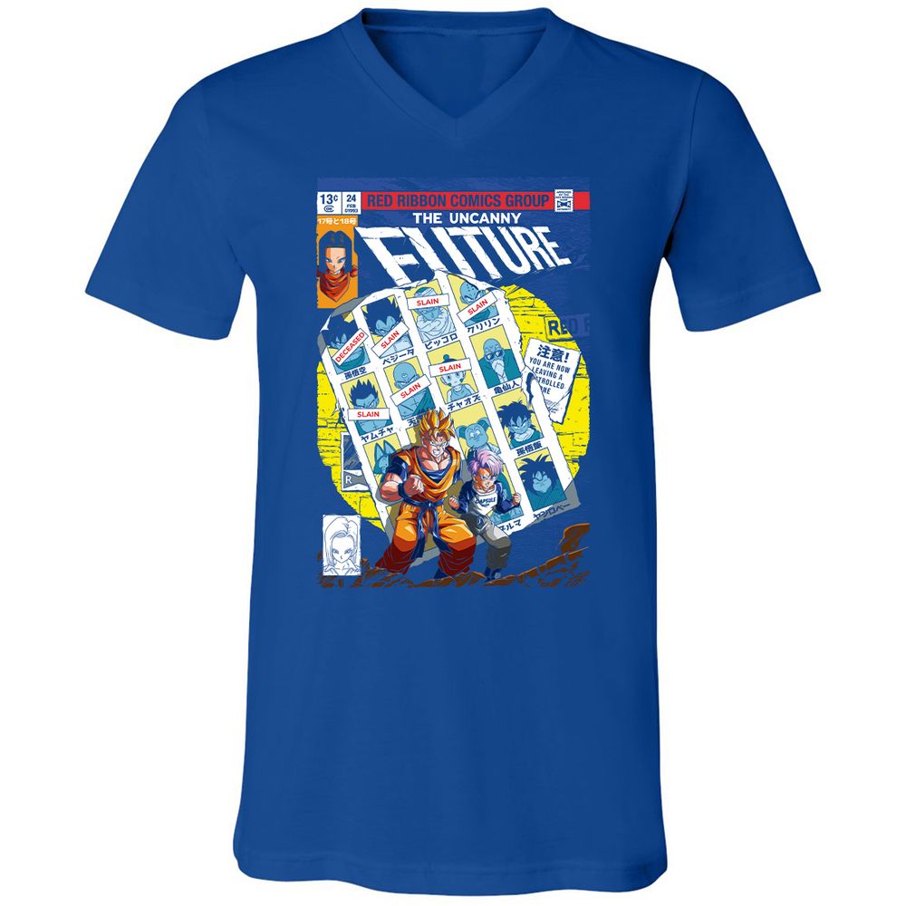 Unisex V-Neck T-Shirt - D2A2YNYE - True Royal - 4