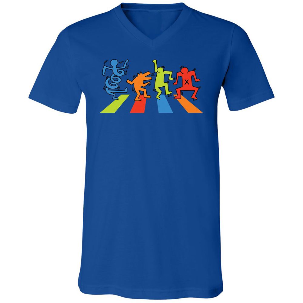 Unisex V-Neck T-Shirt - D3NVX7Z6 - True Royal - 4