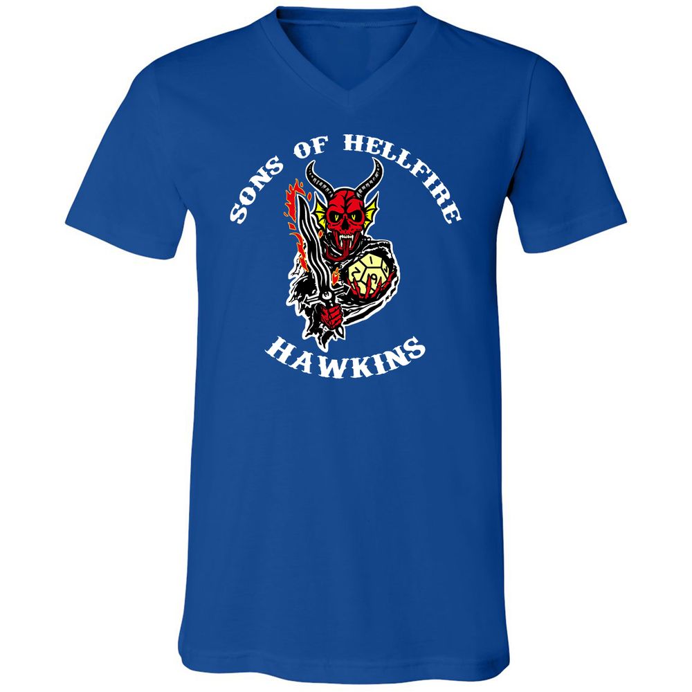 Unisex V-Neck T-Shirt - 4WN6QSTW - True Royal - 4