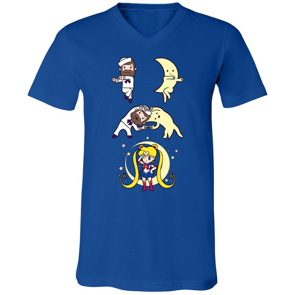 Unisex V-Neck T-Shirt - 495YZQVL - True Royal - 4
