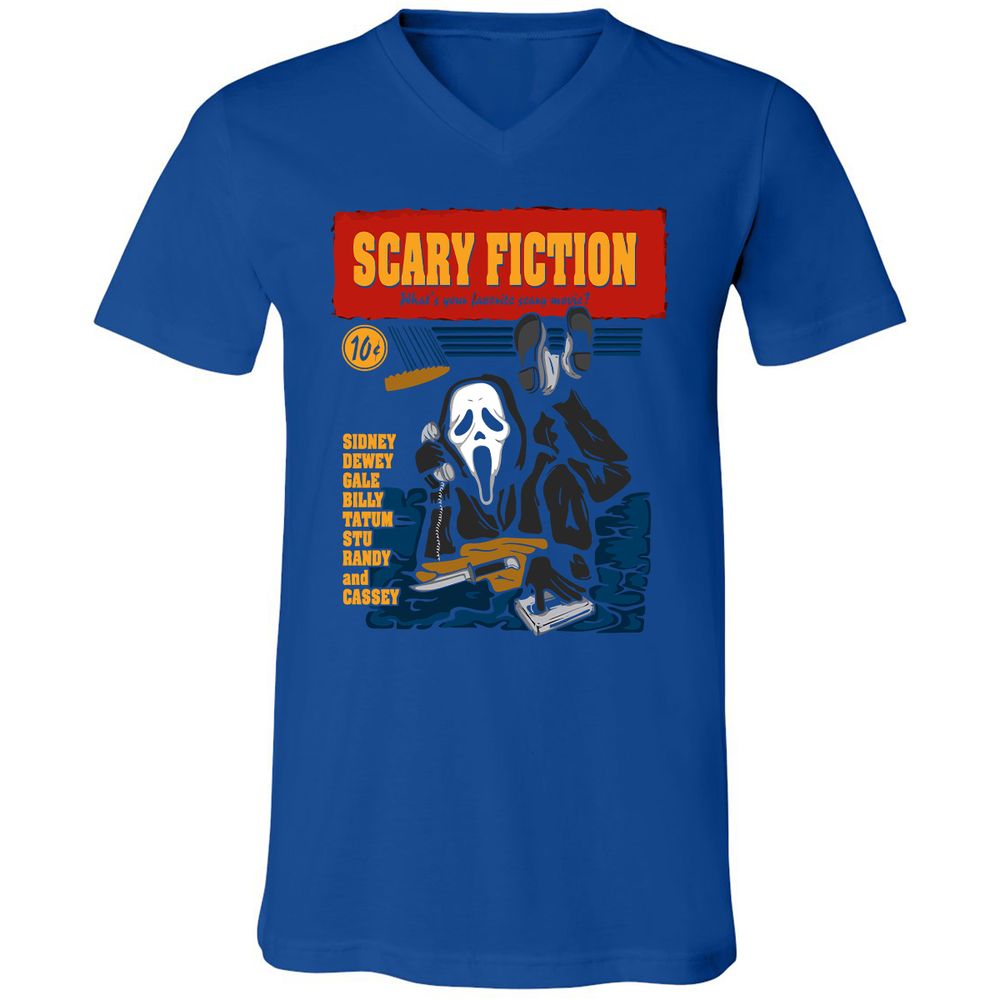Unisex V-Neck T-Shirt - F9CJXN3E - True Royal - 4
