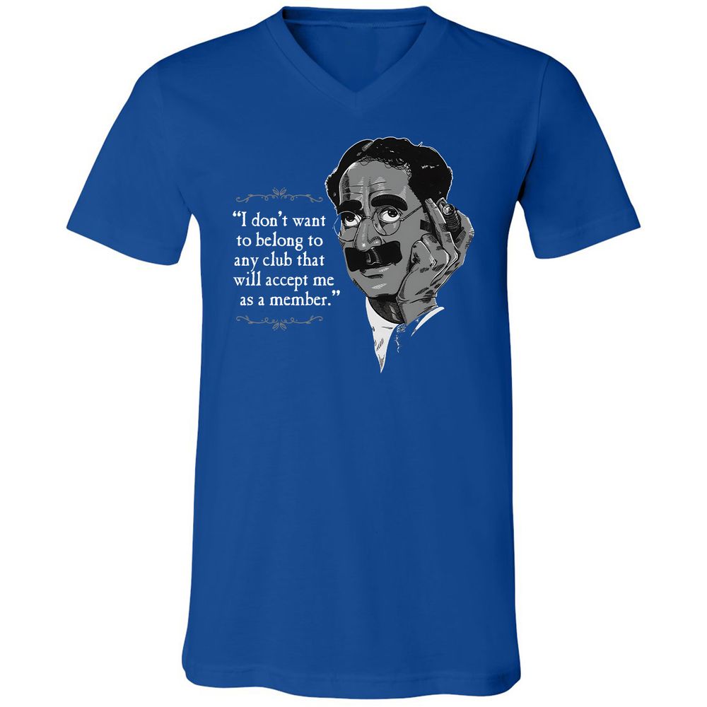 Unisex V-Neck T-Shirt - 9YLF2D9P - True Royal - 4
