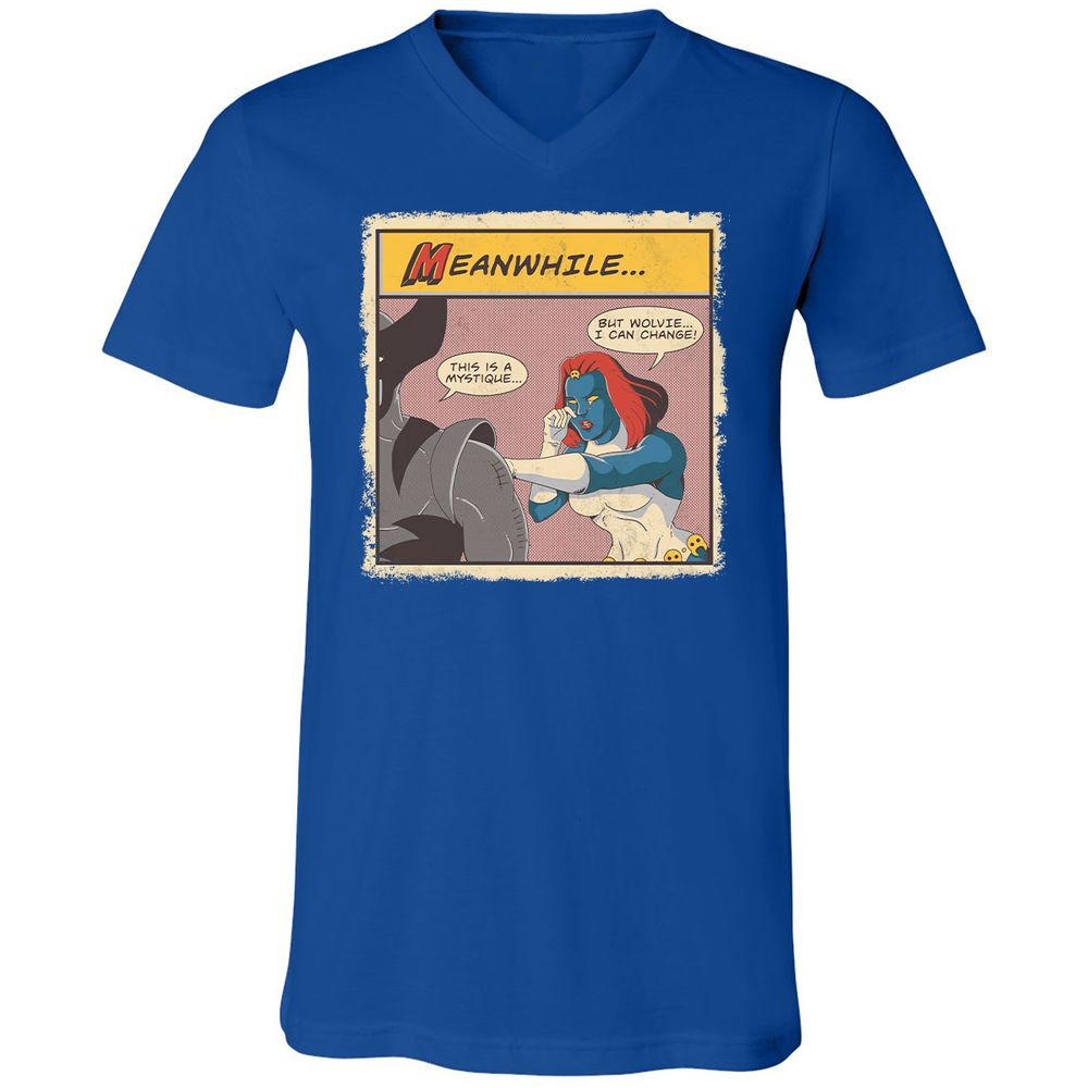 Unisex V-Neck T-Shirt - G4EKGYDR - True Royal - 4