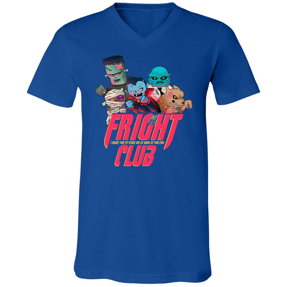Unisex V-Neck T-Shirt - YJ2N9ZK9 - True Royal - 4