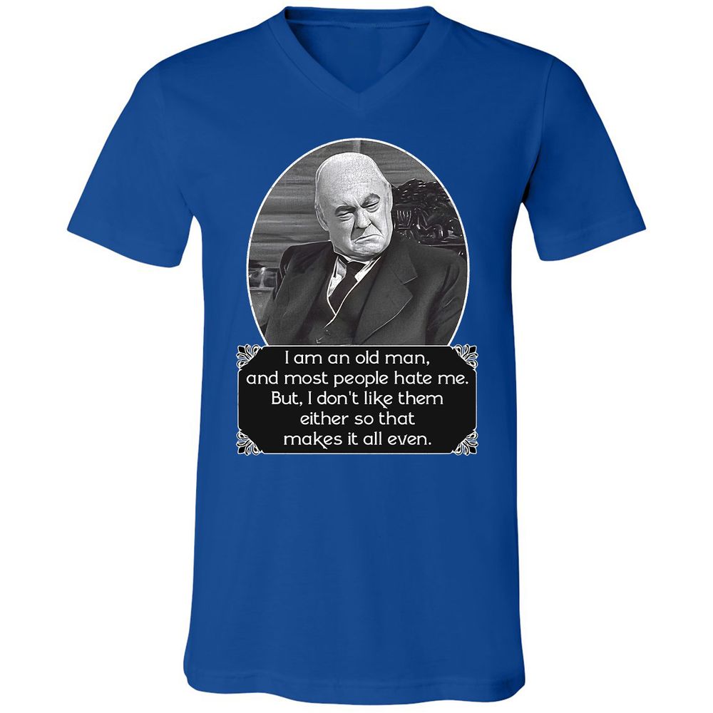Unisex V-Neck T-Shirt - RBEV3Q57 - True Royal - 4