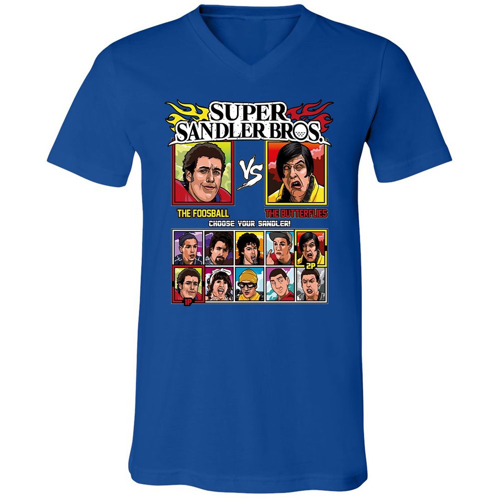 Unisex V-Neck T-Shirt - QDW3T4DG - True Royal - 4