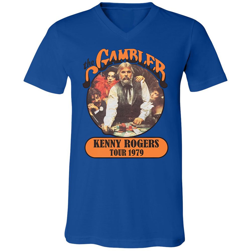 Unisex V-Neck T-Shirt - RYQ576B8 - True Royal - 4
