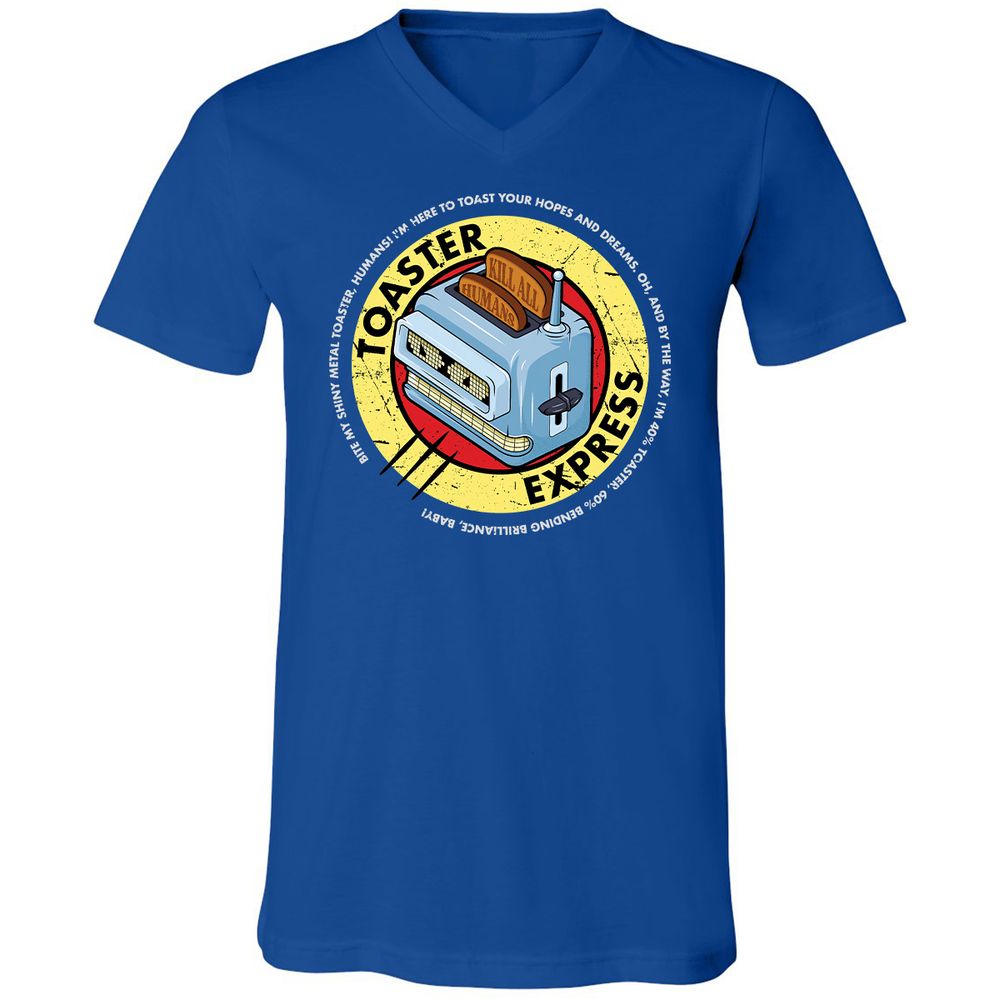 Unisex V-Neck T-Shirt - 9W6R79E7 - True Royal - 4