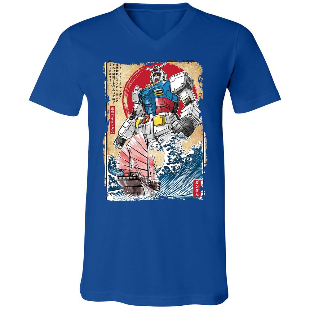 Unisex V-Neck T-Shirt - DMSZZYLK - True Royal - 4