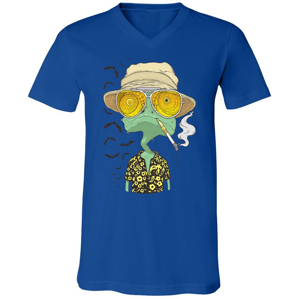 Unisex V-Neck T-Shirt - PHFSVRSZ - True Royal - 4