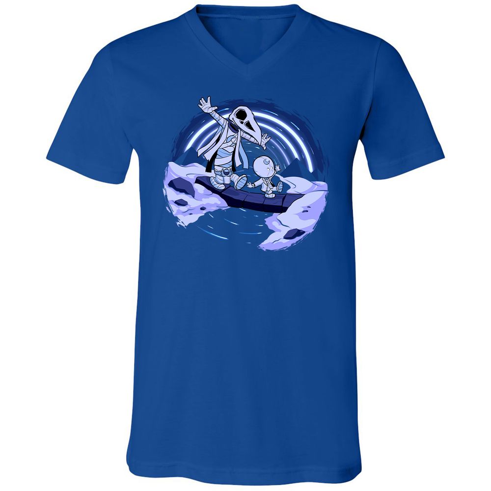 Unisex V-Neck T-Shirt - PRNJDBSZ - True Royal - 4