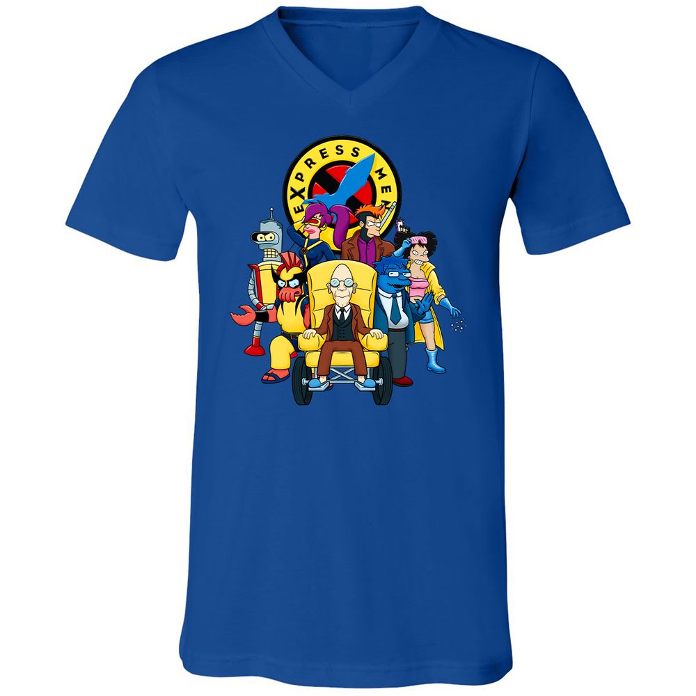 Unisex V-Neck T-Shirt - 8BP8PQS4 - True Royal - 4