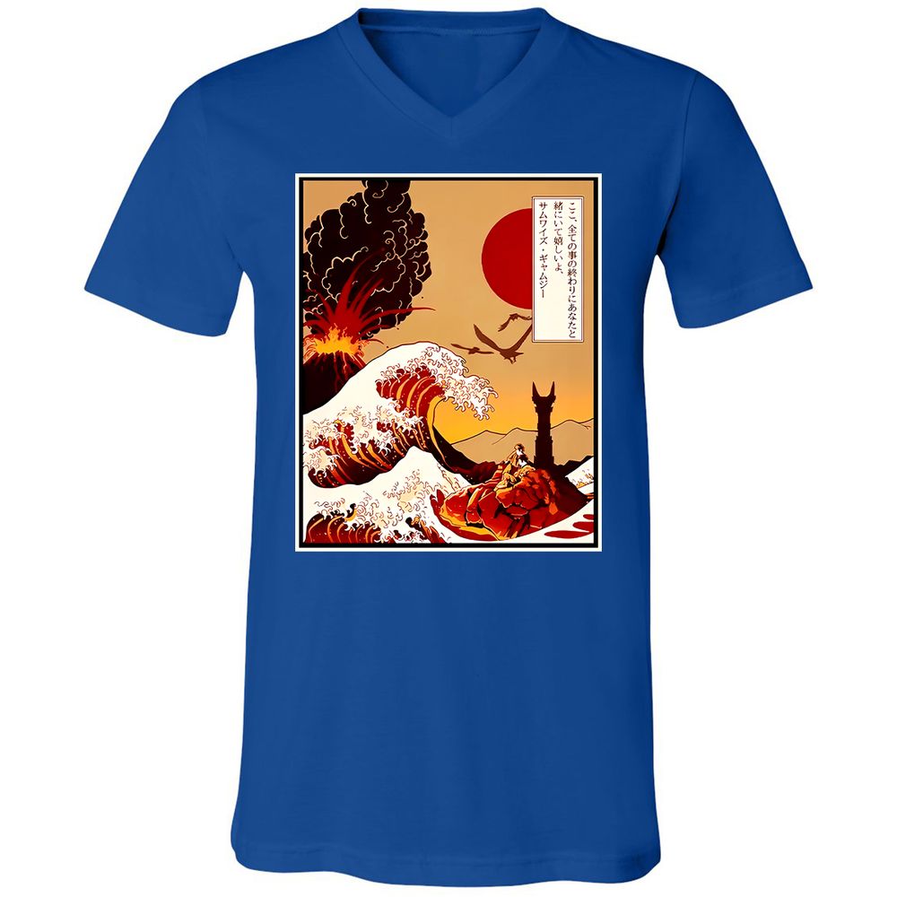 Unisex V-Neck T-Shirt - MB4WF3TR - True Royal - 4