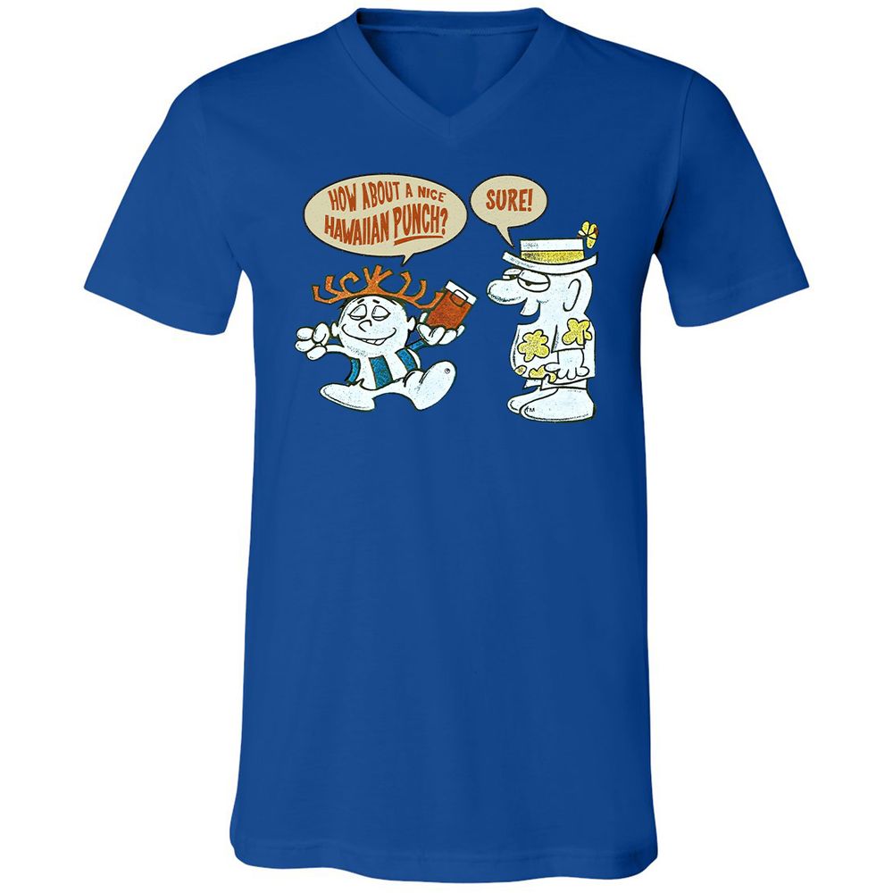 Unisex V-Neck T-Shirt - 1EMZ4HRK - True Royal - 4